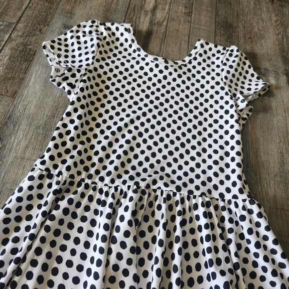 Dot Dot Smile Twirl Dress | Black & White Polka Dot | Size 7 - Picture 2 of 10